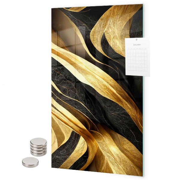 Pizarra magnética de pared abstracción amarilla