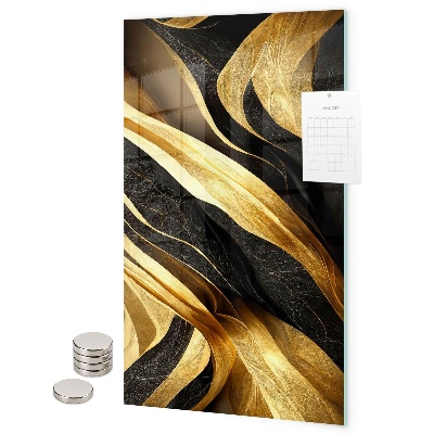 Pizarra magnética de pared abstracción amarilla
