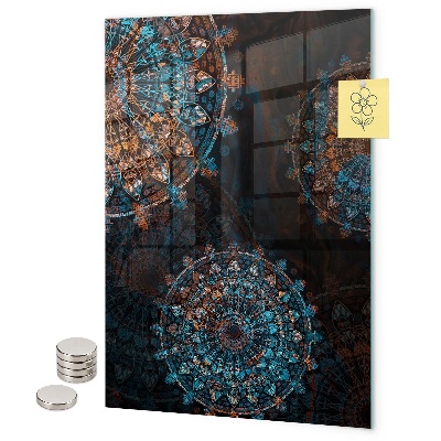 Pizarra magnética de pared mandalas coloridos