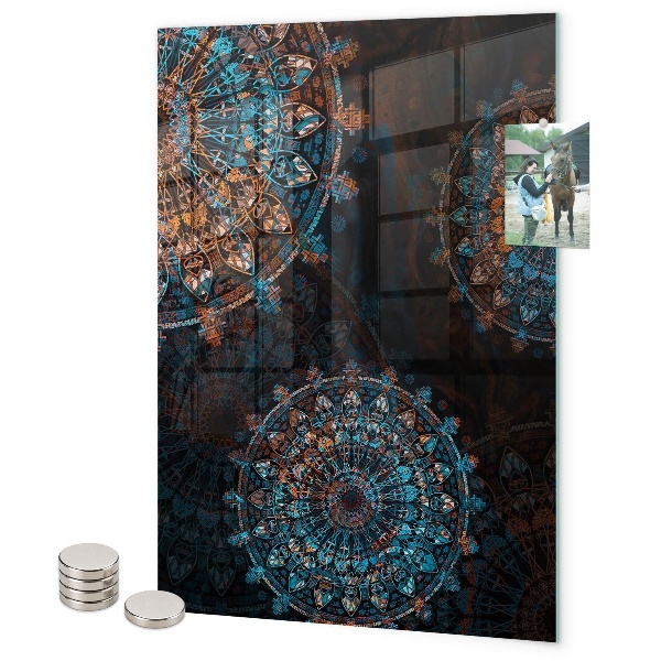 Pizarra magnética de pared mandalas coloridos