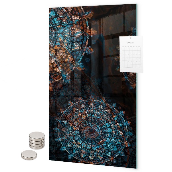 Pizarra magnética de pared mandalas coloridos