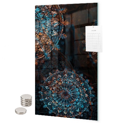 Pizarra magnética de pared mandalas coloridos