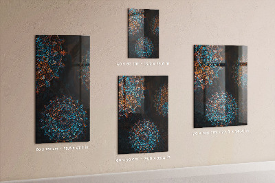 Pizarra magnética de pared mandalas coloridos