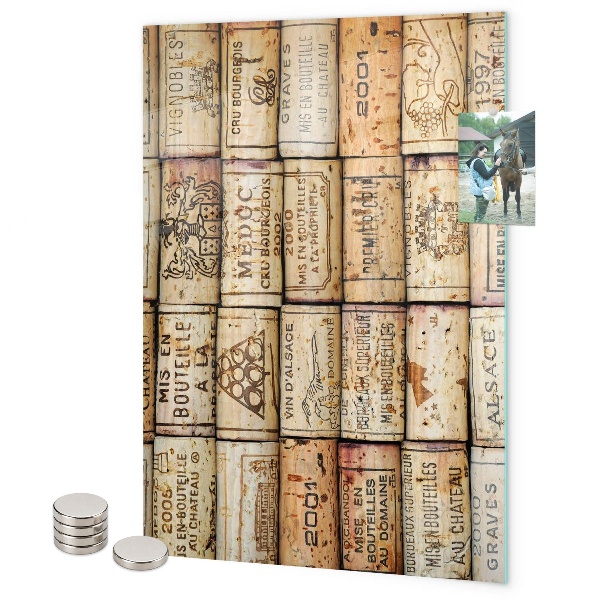 Pizarrón magnético corchos de vino