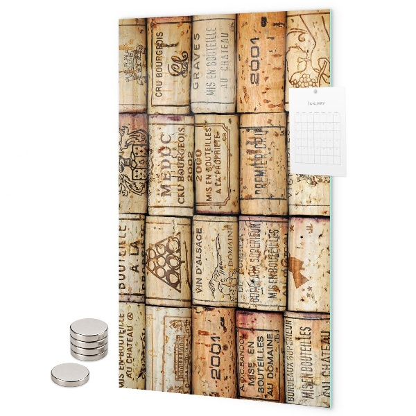 Pizarrón magnético corchos de vino