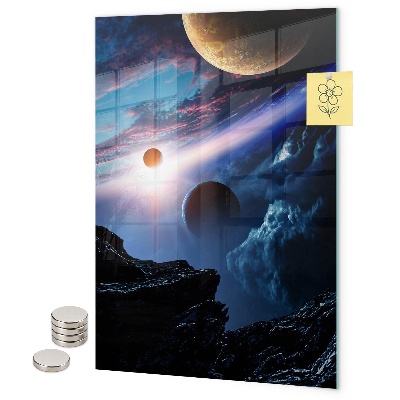 Pizarra magnética de pared El espacio del planeta