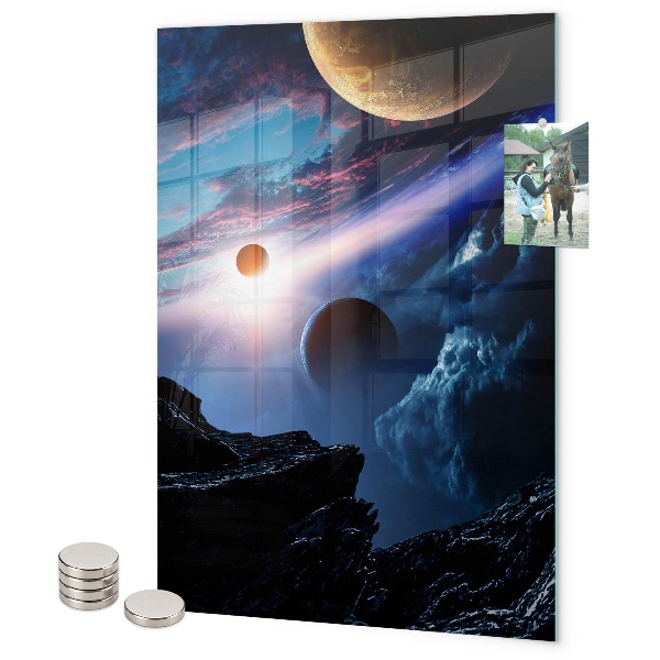 Pizarra magnética de pared El espacio del planeta