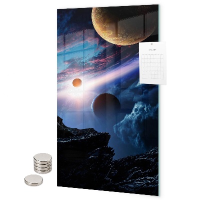 Pizarra magnética de pared El espacio del planeta