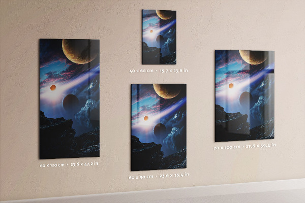 Pizarra magnética de pared El espacio del planeta