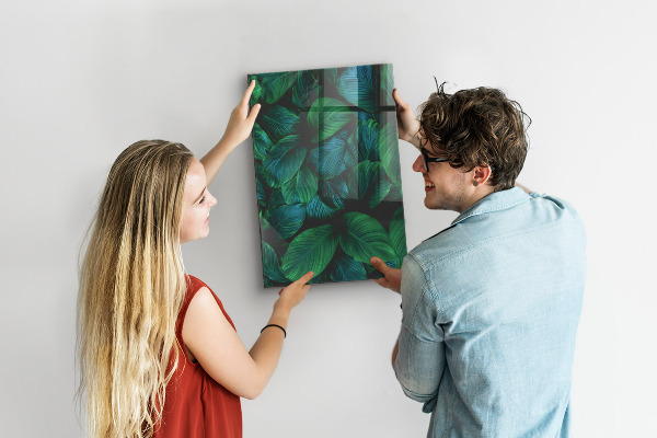 Pizarra magnética de pared Hojas verdes grandes