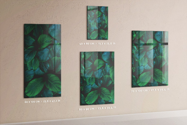 Pizarra magnética de pared Hojas verdes grandes