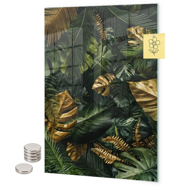 Pizarrón magnético hojas tropicales