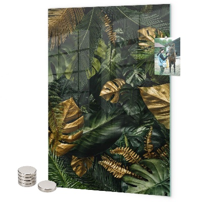Pizarrón magnético hojas tropicales