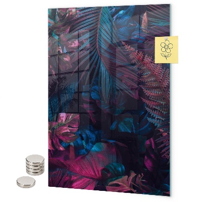 Pizarra magnética de pared hojas tropicales
