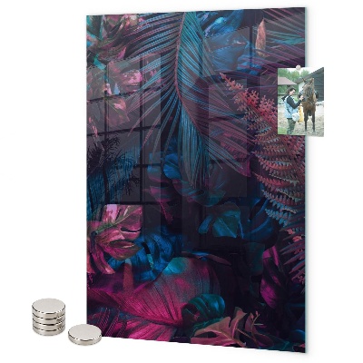 Pizarra magnética de pared hojas tropicales
