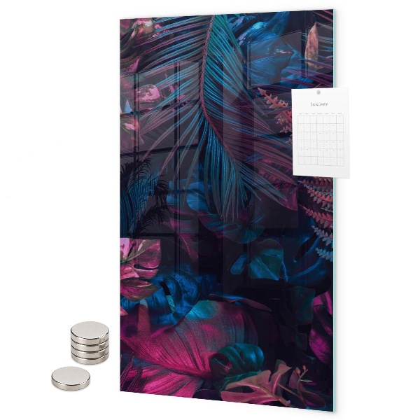 Pizarra magnética de pared hojas tropicales