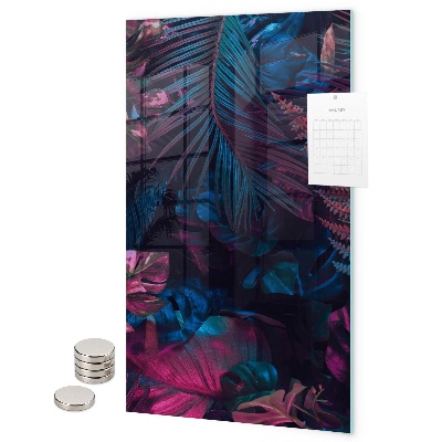 Pizarra magnética de pared hojas tropicales