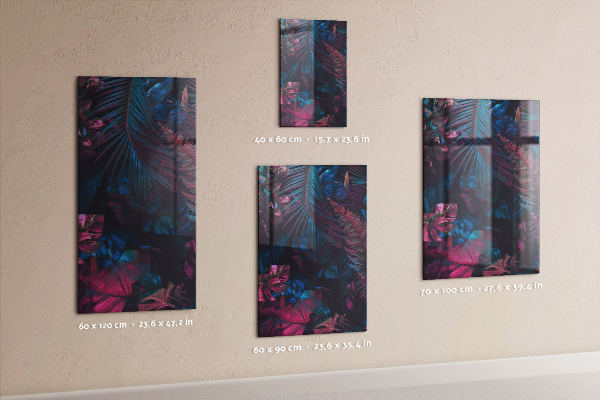 Pizarra magnética de pared hojas tropicales