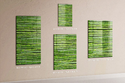 Pizarra magnética de pared Bambú verde