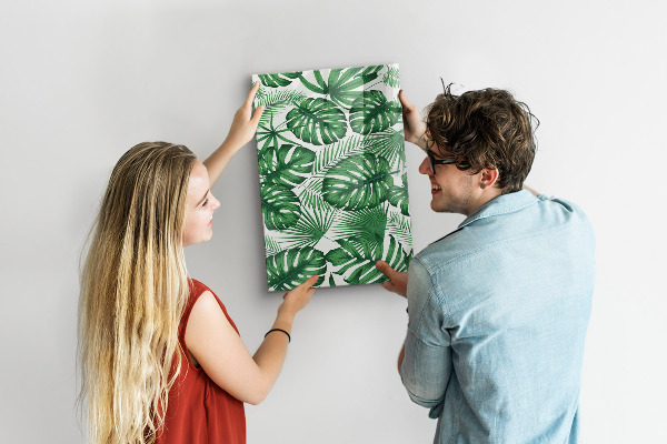 Pizarrón magnético hojas de monstera tropical