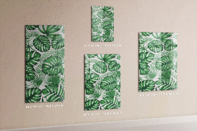 Pizarrón magnético hojas de monstera tropical