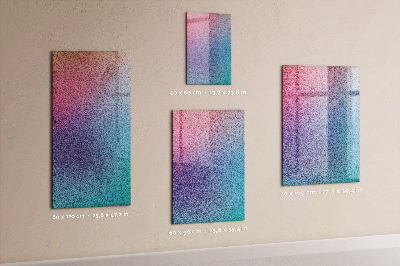 Pizarra magnética de pared con rotulador Un tablero colorido para notas y fotos.