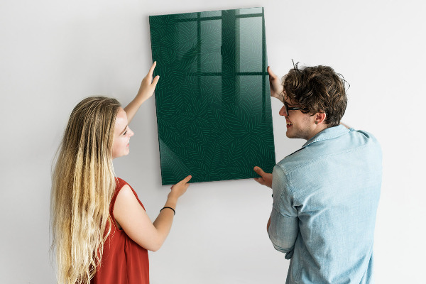 Pizarra borrable de cristal con imanes Tablero elegante para fotos y notas.