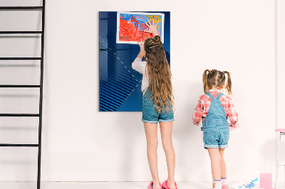 Pizarra magnética de pared con rotulador Tablero moderno para fotos y notas.
