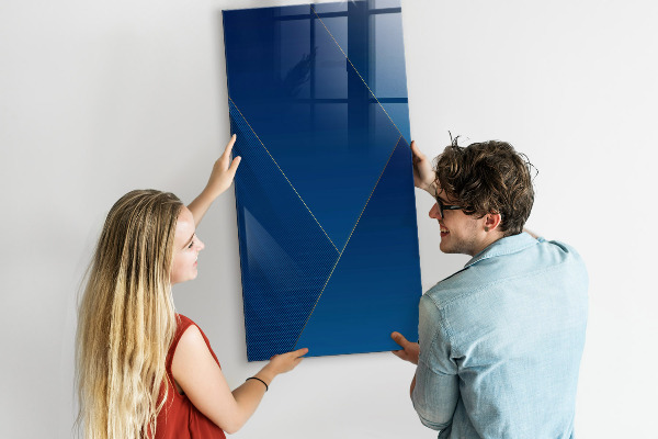 Pizarra magnética de pared con rotulador Tablero moderno para fotos y notas.