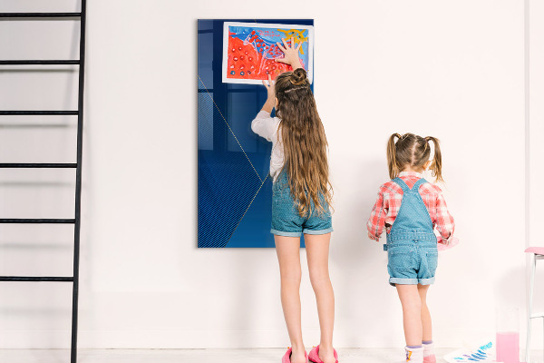 Pizarra magnética de pared con rotulador Tablero moderno para fotos y notas.