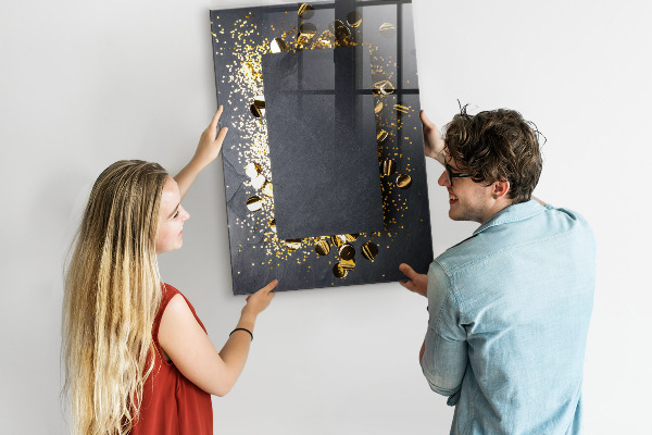 Pizarra magnética de pared con rotulador Un elegante tablero para notas y fotos.