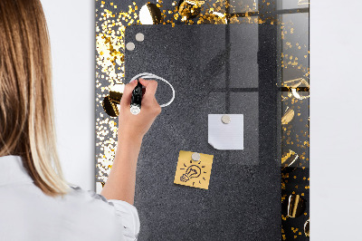Pizarra magnética de pared con rotulador Un elegante tablero para notas y fotos.