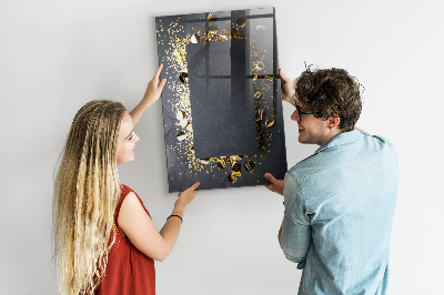 Pizarra magnética de pared con rotulador Un elegante tablero para notas y fotos.
