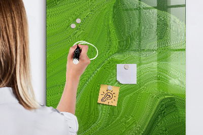 Pizarra borrable de cristal con imanes Tablero verde para fotos y notas.