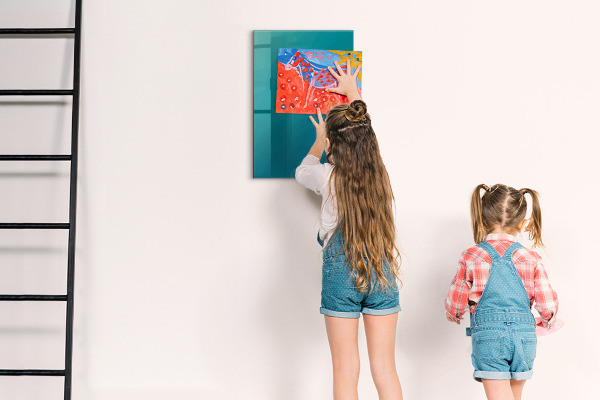 Pizarra magnética de pared con rotulador Tablero modular para notas y fotos