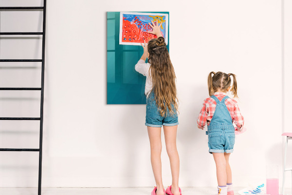 Pizarra magnética de pared con rotulador Tablero modular para notas y fotos