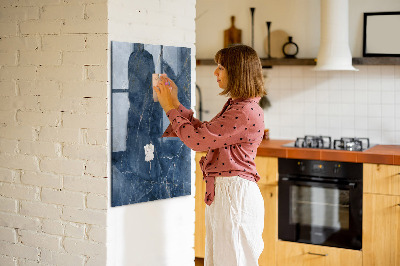 Pizarra magnética de pared con rotulador Tablero moderno para notas y fotos