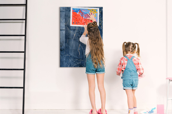 Pizarra magnética de pared con rotulador Tablero moderno para notas y fotos