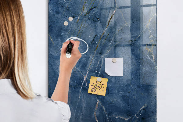 Pizarra magnética de pared con rotulador Tablero moderno para notas y fotos