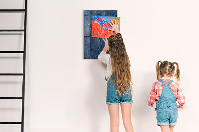 Pizarra magnética de pared con rotulador Tablero moderno para notas y fotos