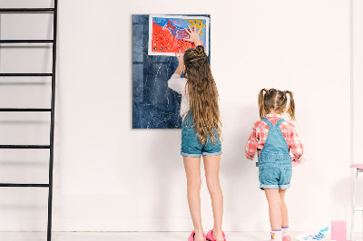Pizarra magnética de pared con rotulador Tablero moderno para notas y fotos