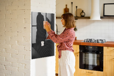 Pizarra magnética de pared con rotulador Tablero elegante para fotos y notas.