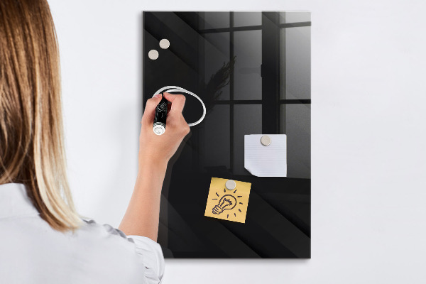 Pizarra borrable de cristal con imanes Tablero moderno para notas y fotos
