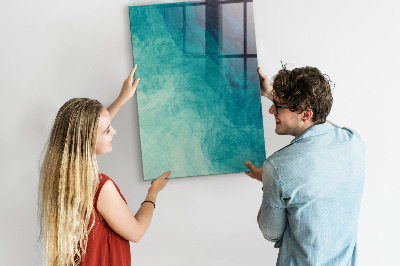 Pizarra magnética de pared con rotulador Un tablero colorido para fotos y notas.