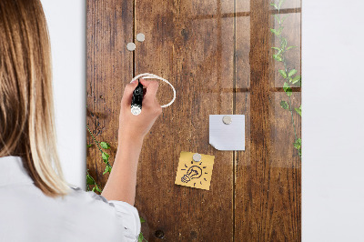 Pizarra magnética de pared con rotulador Tablero elegante para fotos y notas.