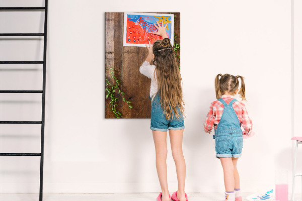 Pizarra magnética de pared con rotulador Tablero elegante para fotos y notas.