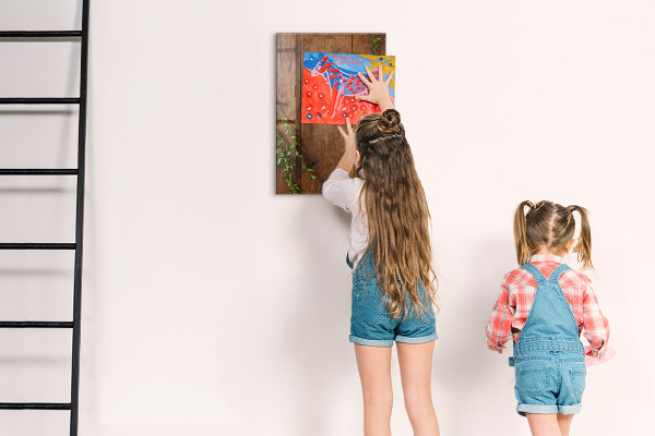 Pizarra magnética de pared con rotulador Tablero elegante para fotos y notas.