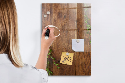 Pizarra magnética de pared con rotulador Tablero elegante para fotos y notas.
