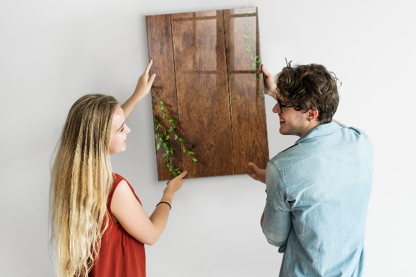 Pizarra magnética de pared con rotulador Tablero elegante para fotos y notas.