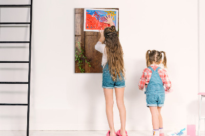 Pizarra magnética de pared con rotulador Tablero elegante para fotos y notas.